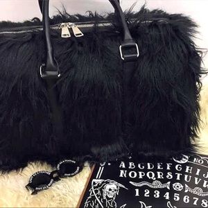 Shagadelic weekender fuzzy black bag 🦇